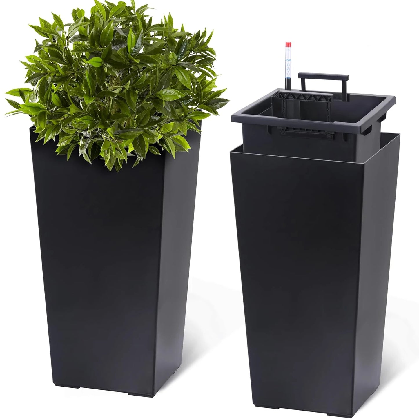HobbyLane Two Pack Indoor Outdoor Planters With Shelf Insert