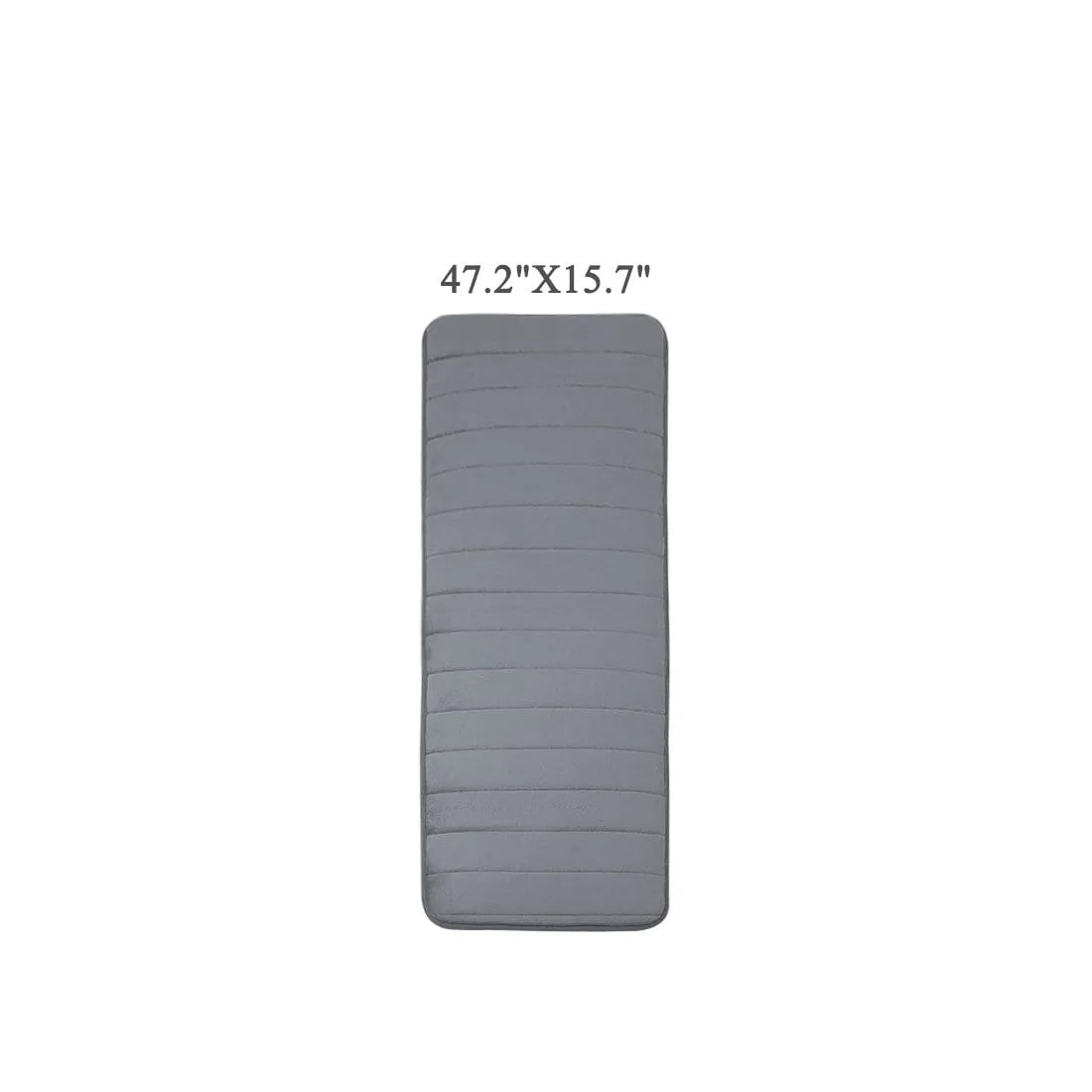 Absorbent Striped Memory Foam Bathroom Rug for Soft Comfort