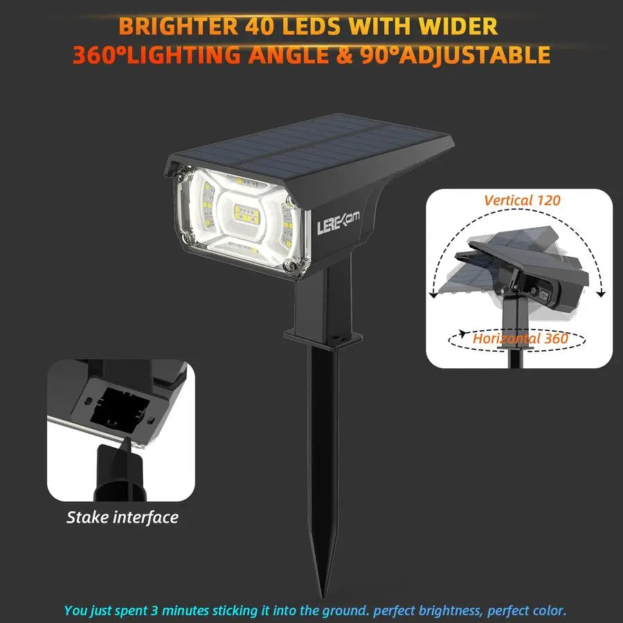 RGB Solar Landscape Path Lights Outdoor LED Spotlight