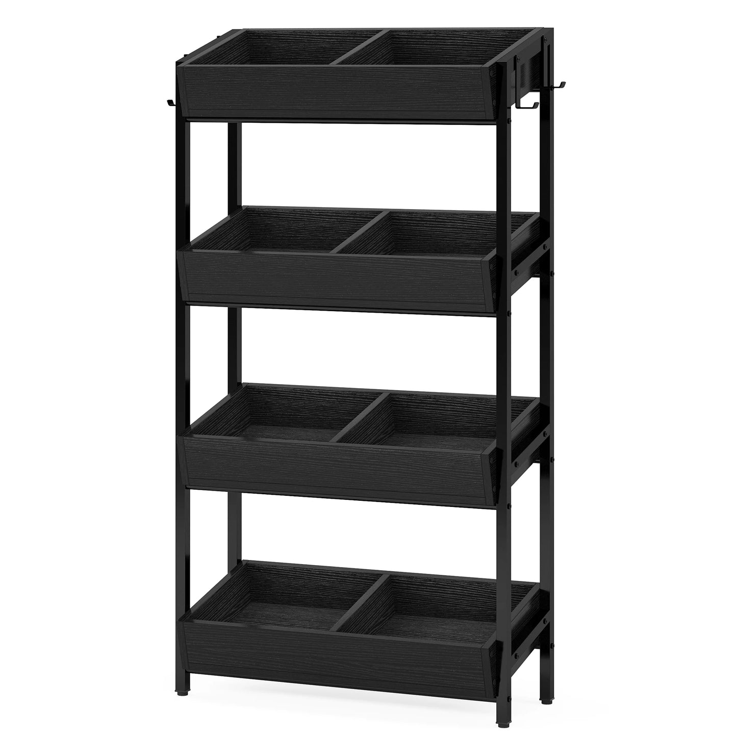 Tribesigns 4 Tier Wood Storage Shelves For Kitchen And Office