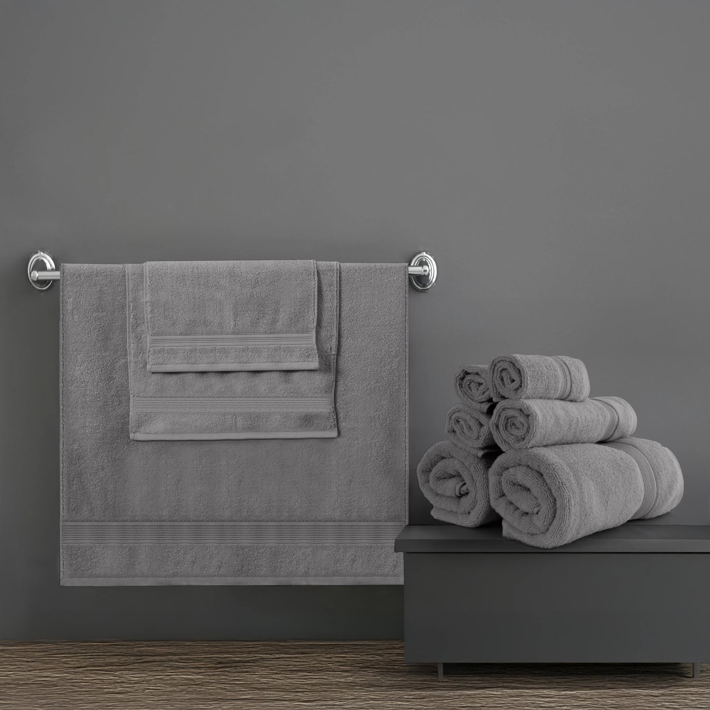 Lux Decor 6 Piece Bath Towel Set 100 Percent Cotton