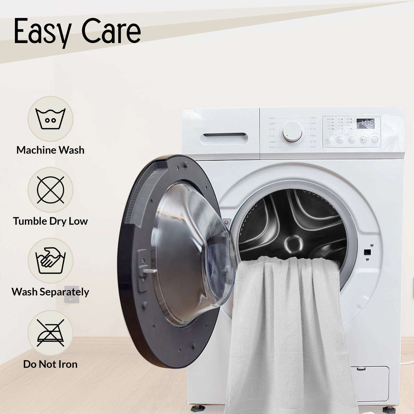 Lux Decor 6 Piece Bath Towel Set 100 Percent Cotton