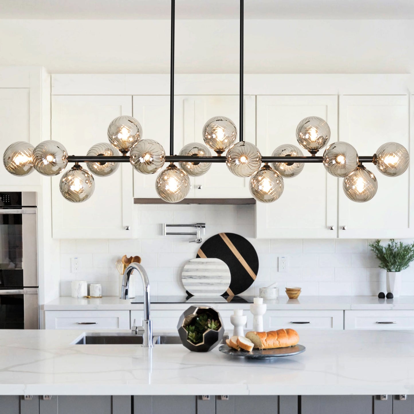 Mid Century Modern Sputnik Chandelier 16 Light Dining Room Fixture