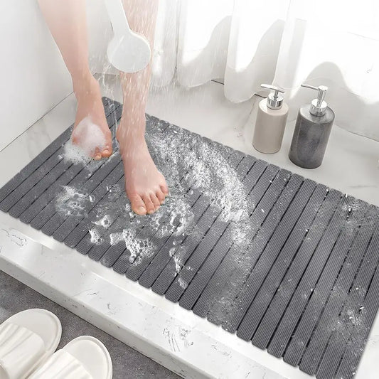 Nonslip Bathtub Shower Mat With Suction Cups And Drain Holes