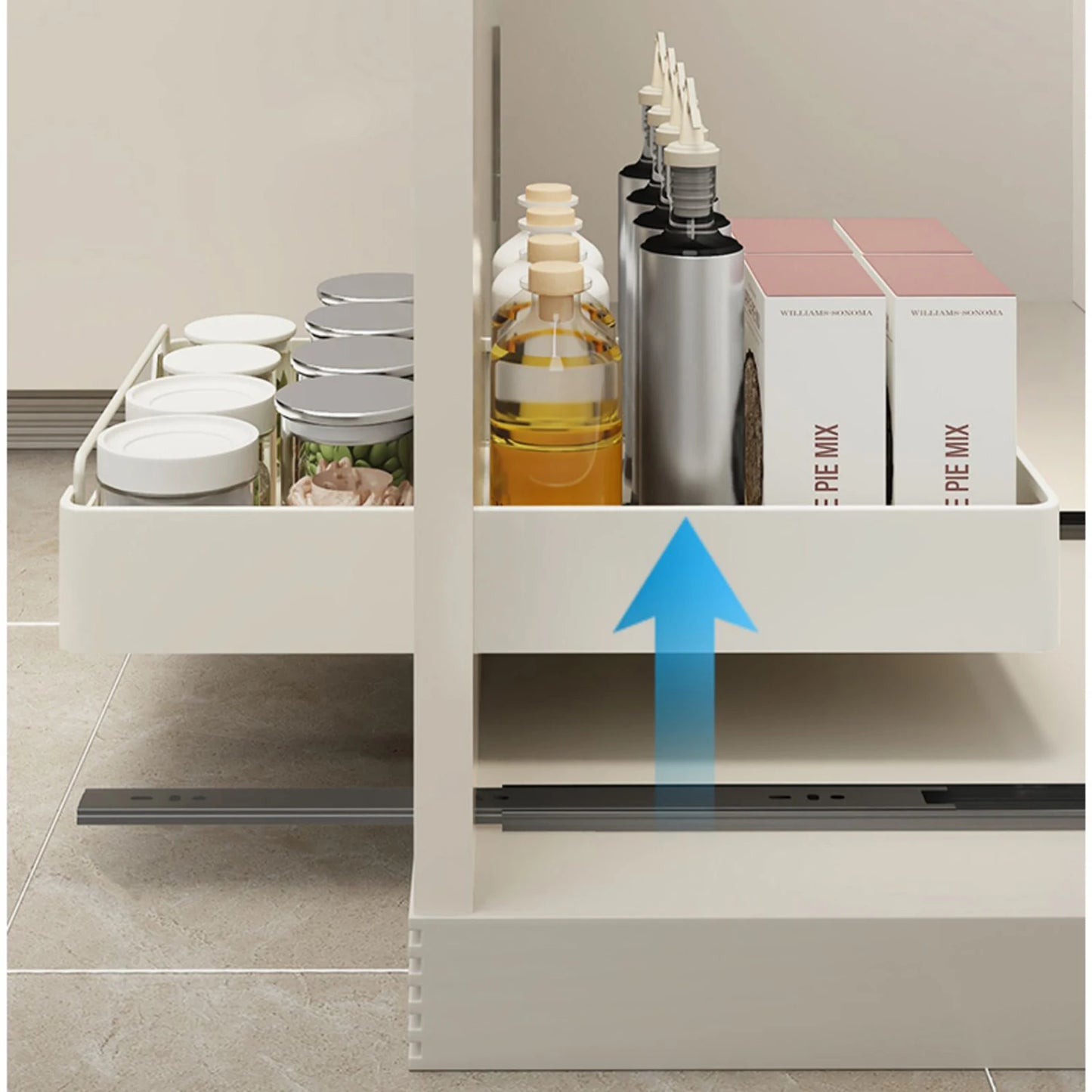 Twister.Ck Pull Out Cabinet Organizer Heavy Duty Sliding Drawer Kitchen