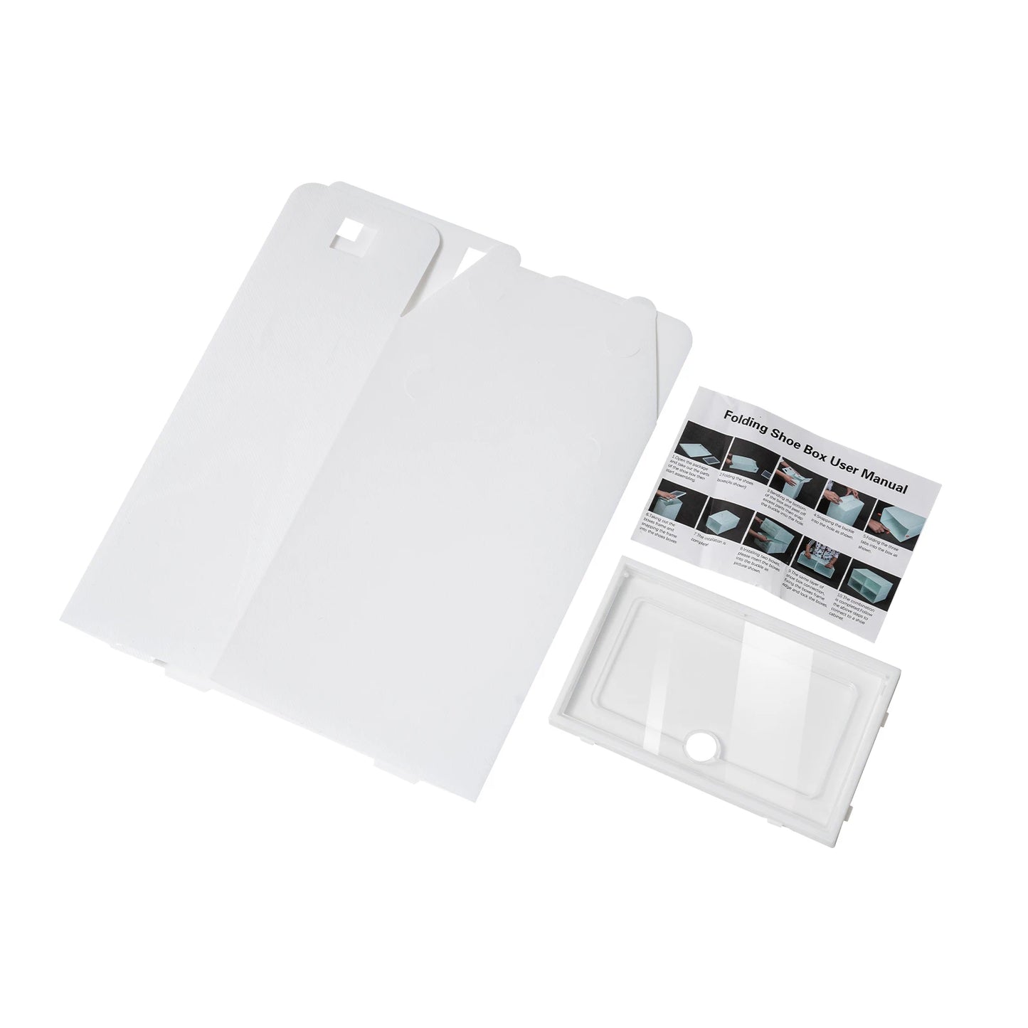 Foldable Transparent Shoe Boxes Stackable Dustproof Drawer Organizer