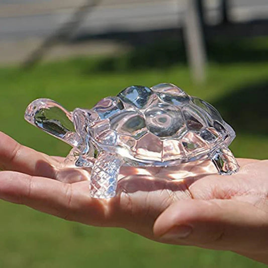 Crystal Turtle Ornament Mini Figurine For Home Office Desk Decor