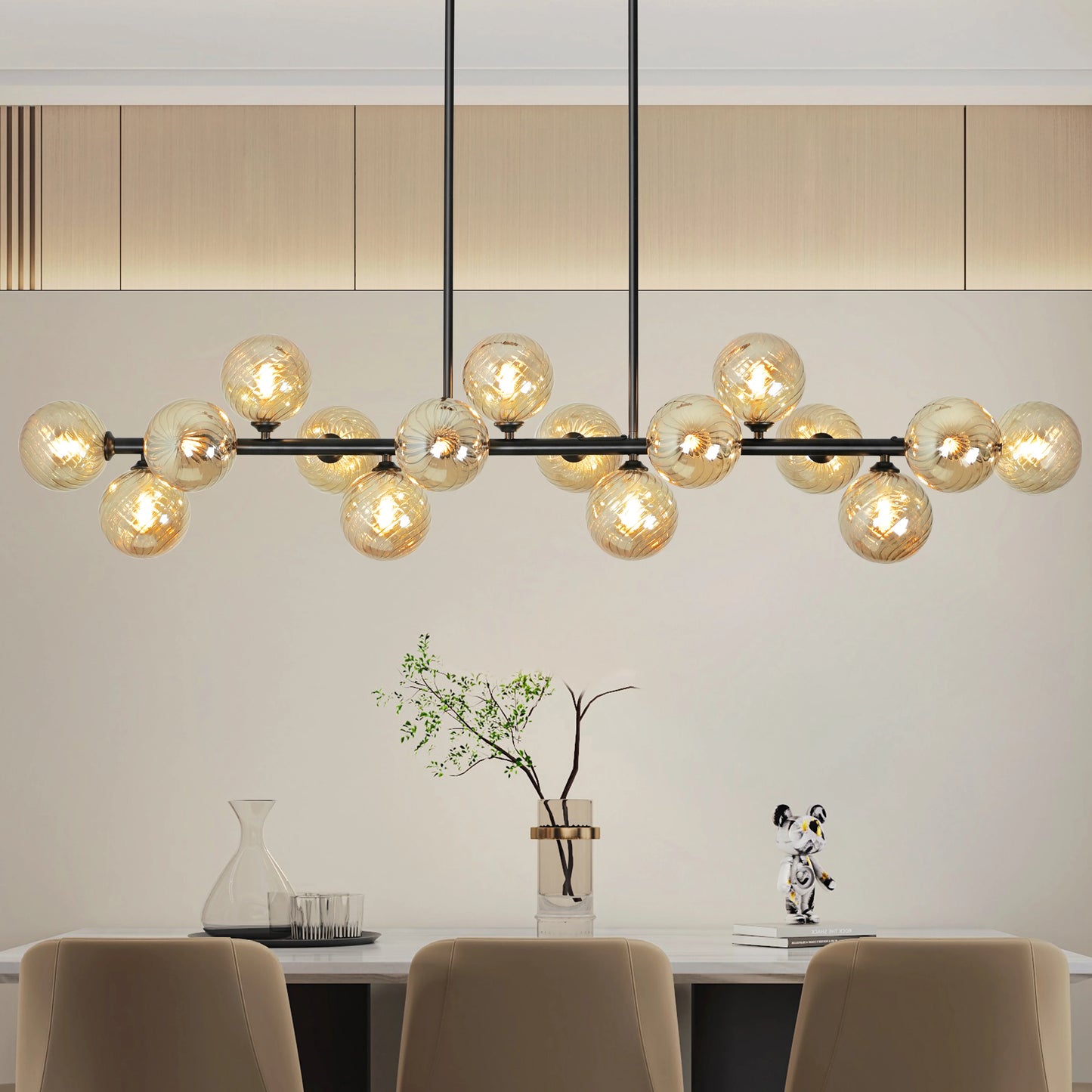 Mid Century Modern Sputnik Chandelier 16 Light Dining Room Fixture