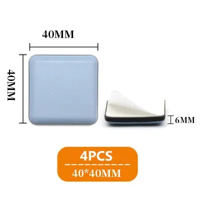 4Pcs Set Furniture Leg Slider Pads Anti Scratch Floor Protectors