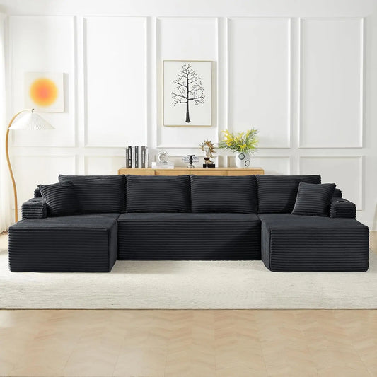 Modular Sectional Sleeper Sofa U Shaped Boneless Cloud Couch