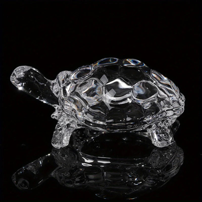 Crystal Turtle Ornament Mini Figurine For Home Office Desk Decor