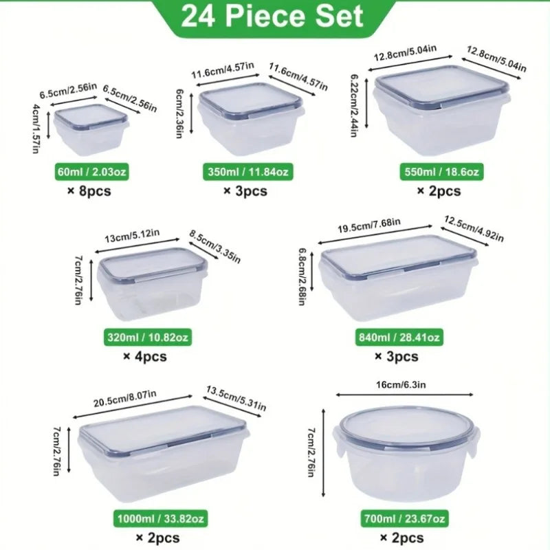 BPA Free Food Storage Set With Airtight Lids And Labels