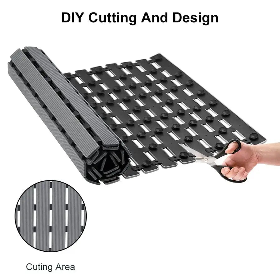 Nonslip Bathtub Shower Mat With Suction Cups And Drain Holes