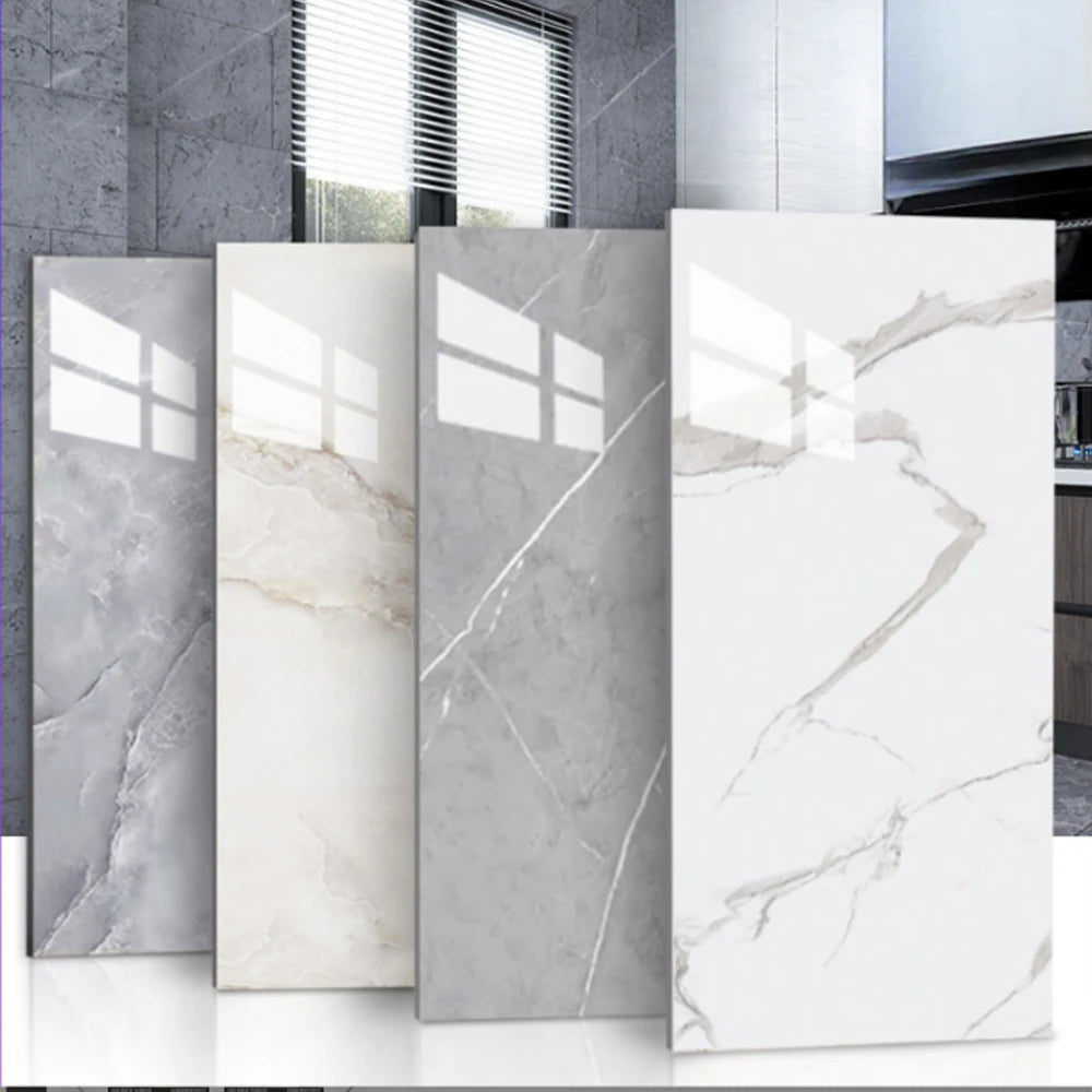 Marble PVC Self Adhesive Floor Tiles Waterproof Peel Stick For Kitchen Bathroom
