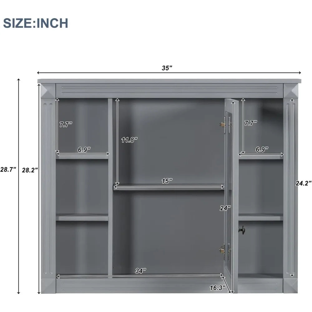 Bathroom Medicine Cabinet With Mirror Over Toilet Storage