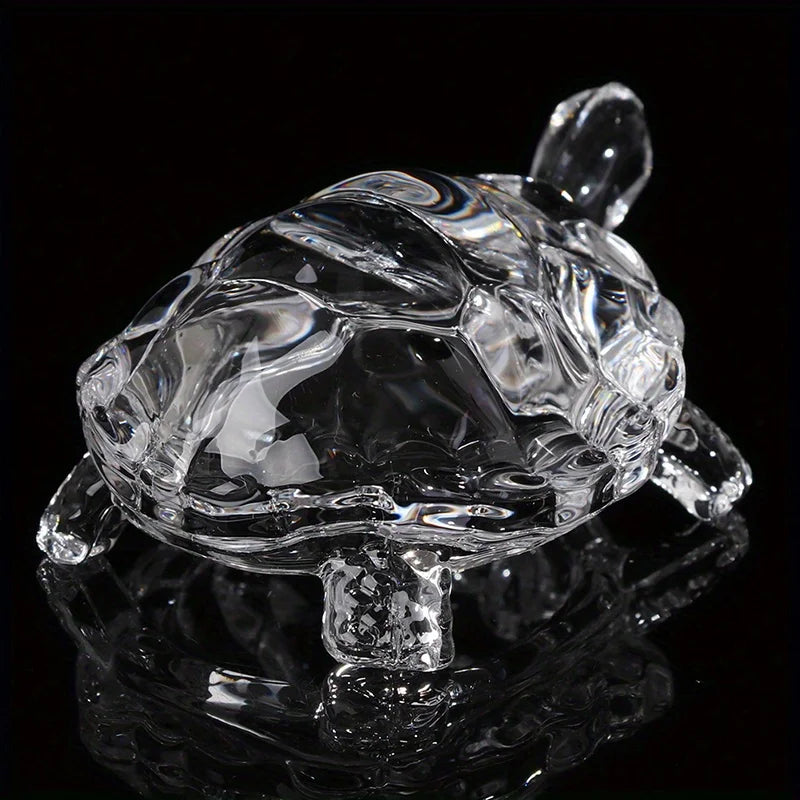 Crystal Turtle Ornament Mini Figurine For Home Office Desk Decor