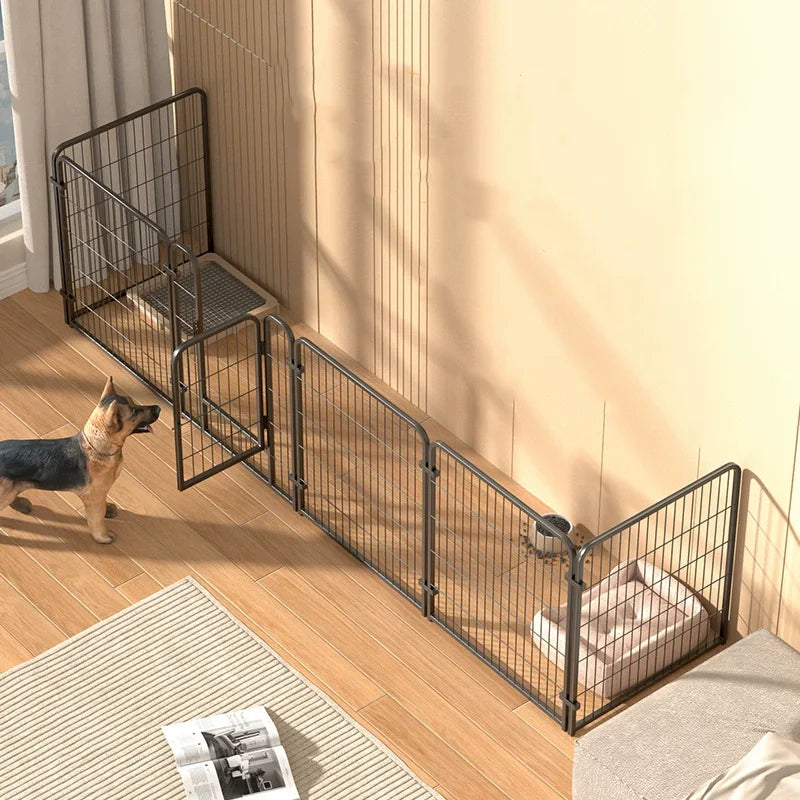 Stainless Steel Dog Fence Panels Foldable Playpen Heavy Duty Kennel