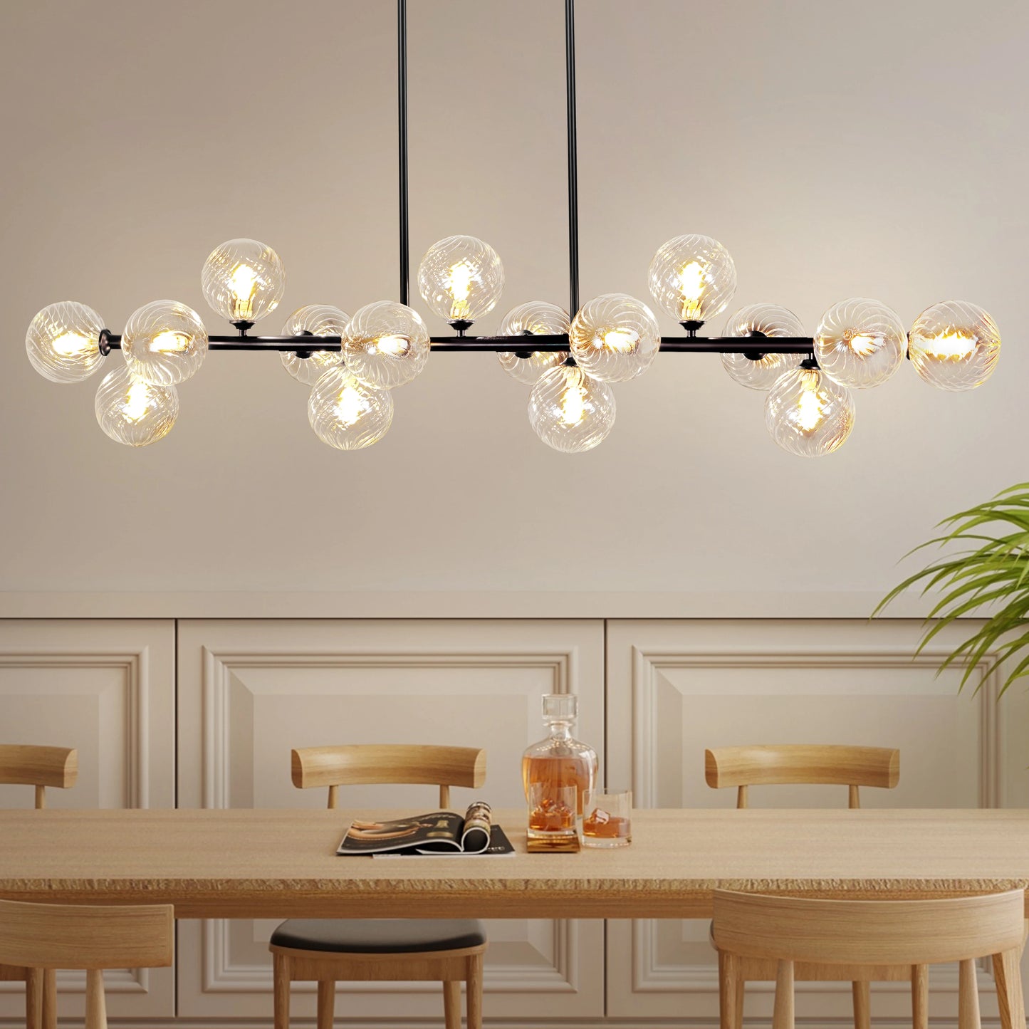 Mid Century Modern Sputnik Chandelier 16 Light Dining Room Fixture