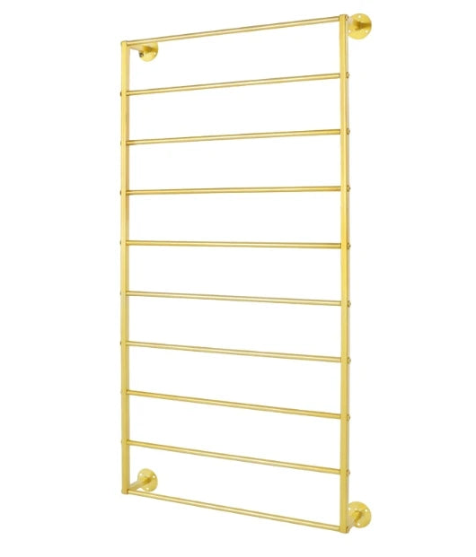 Wall Mounted 10 Tier Scarf Rack With Detachable Crossbar