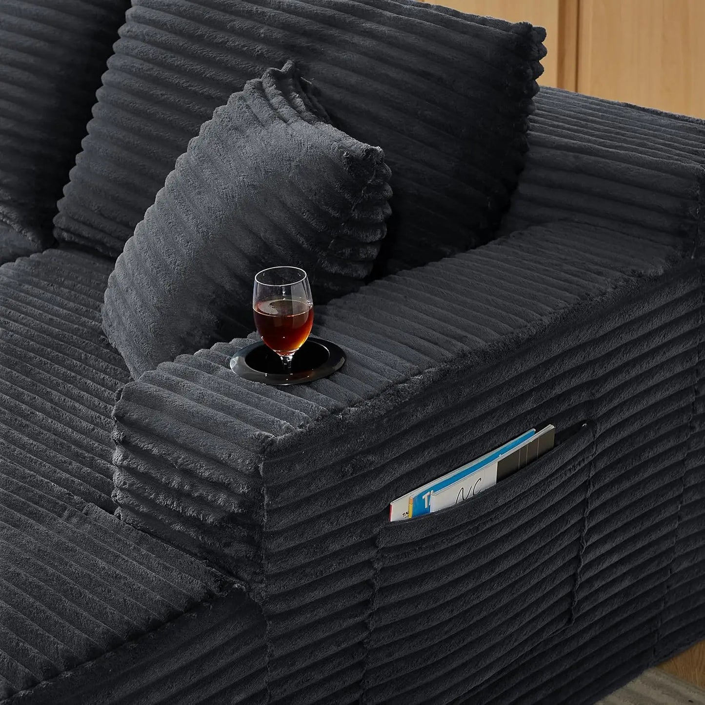 Modular Sectional Sleeper Sofa U Shaped Boneless Cloud Couch