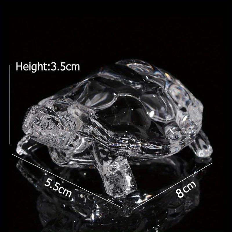 Crystal Turtle Ornament Mini Figurine For Home Office Desk Decor