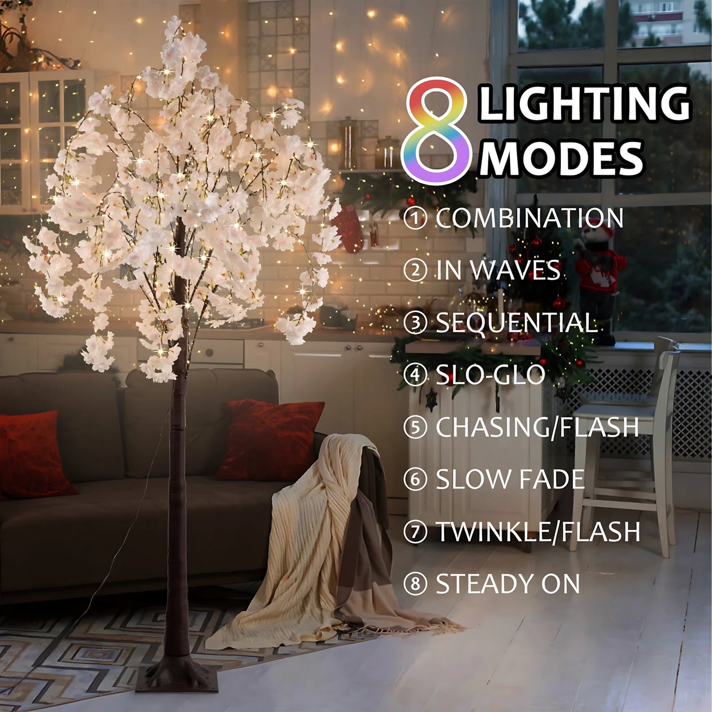 Cherry Blossom LED Tree Light For Indoor Decor 450 LEDs