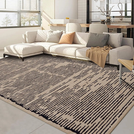 HiMISS Living Room Non Slip Washable Modern Stripe Low Pile