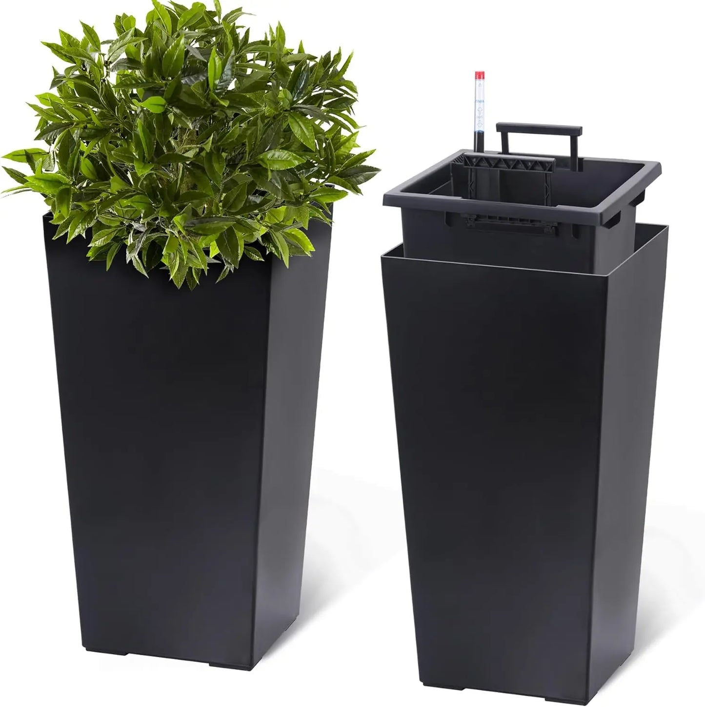 HobbyLane Two Pack Indoor Outdoor Planters With Shelf Insert