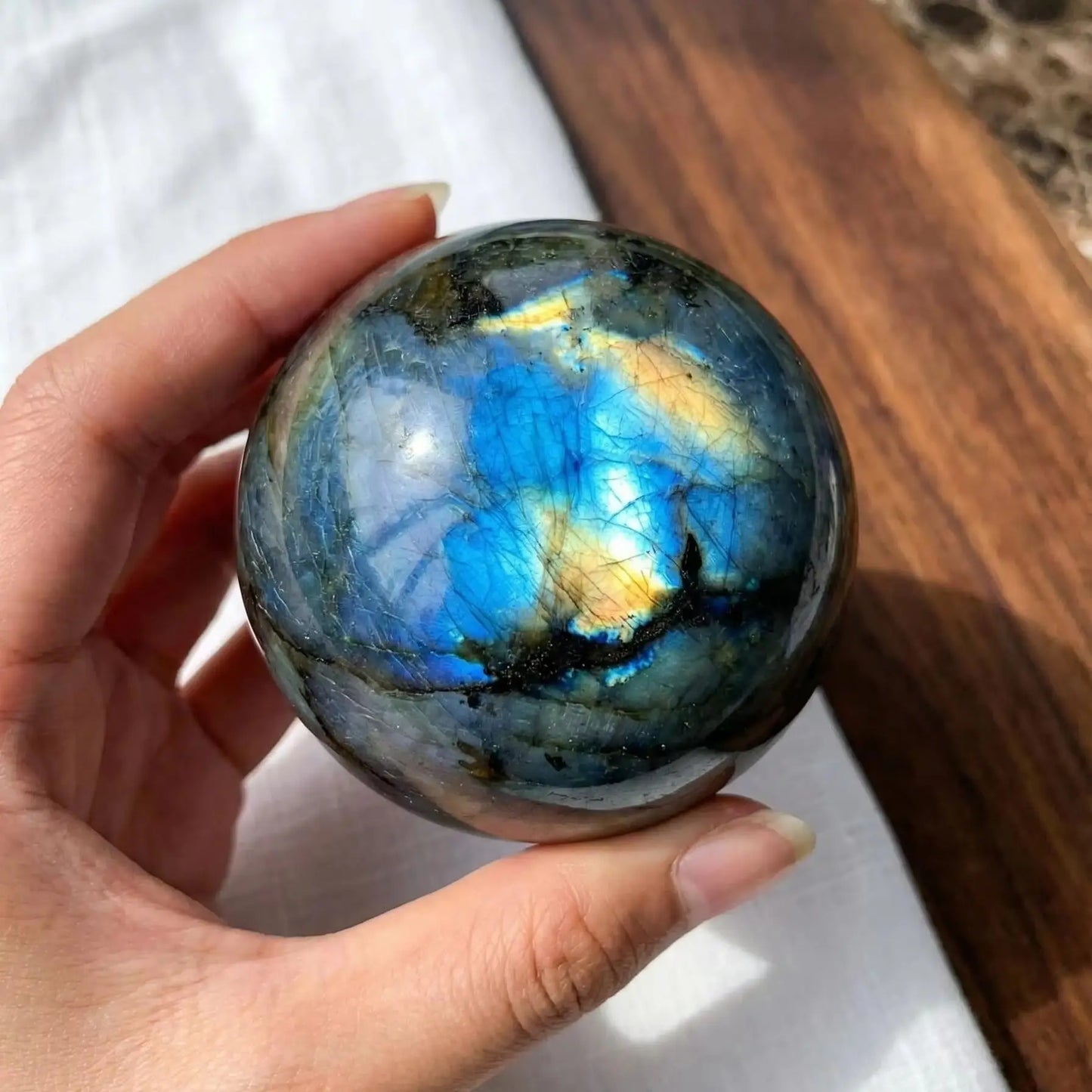 CrystalHola Labradorite Ball Sphere For Home Decoration Healing Crystals