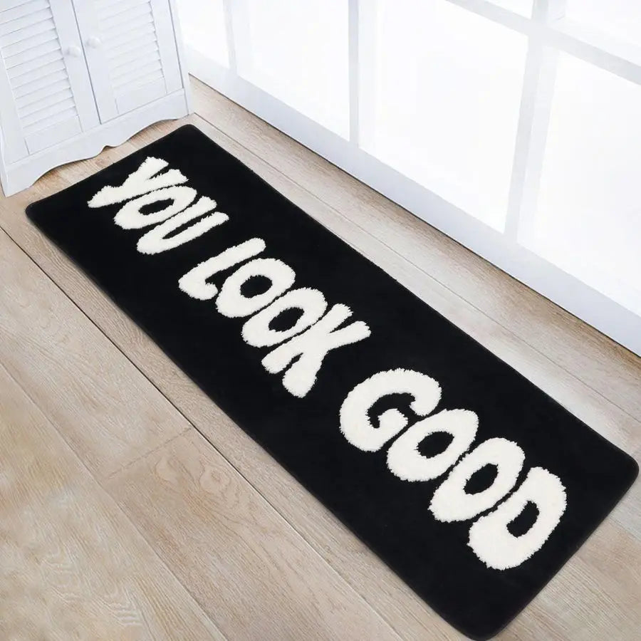 You Look Good Bath Rug Runner Funny Bathroom Decor
