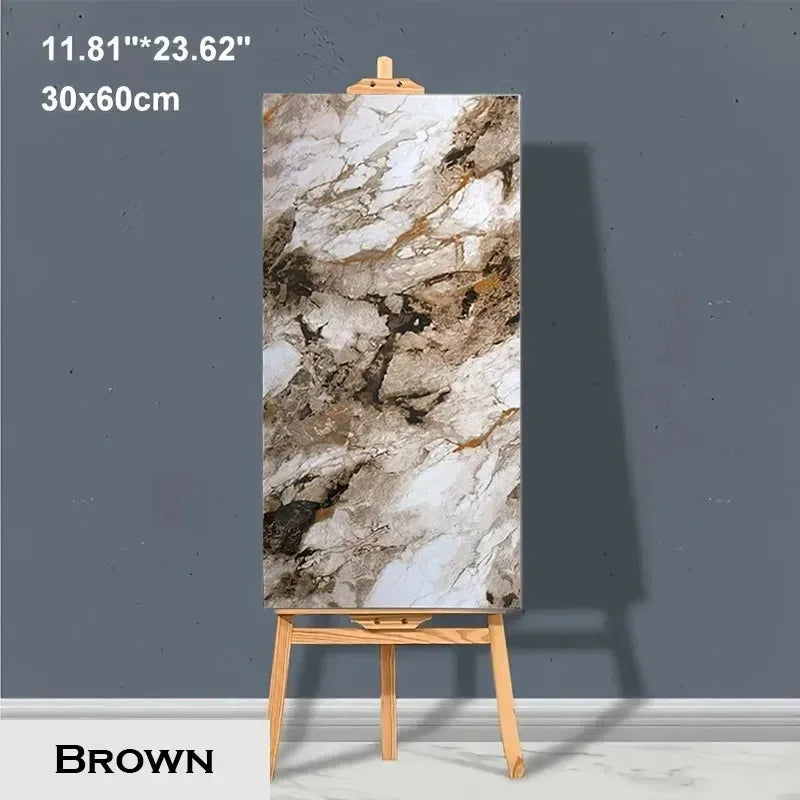 Marble PVC Self Adhesive Floor Tiles Waterproof Peel Stick For Kitchen Bathroom