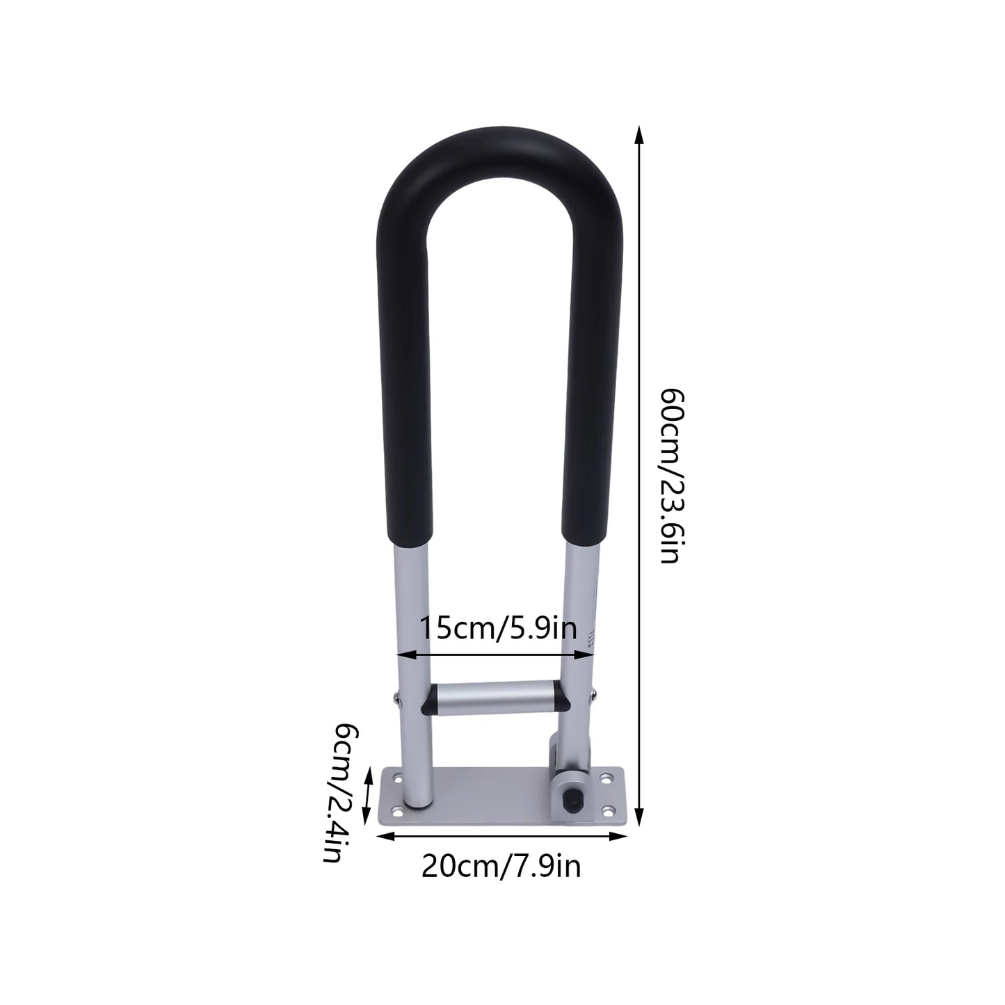 Foldable Toilet Safety Rail Grab Bar For Elderly Shower Aluminum