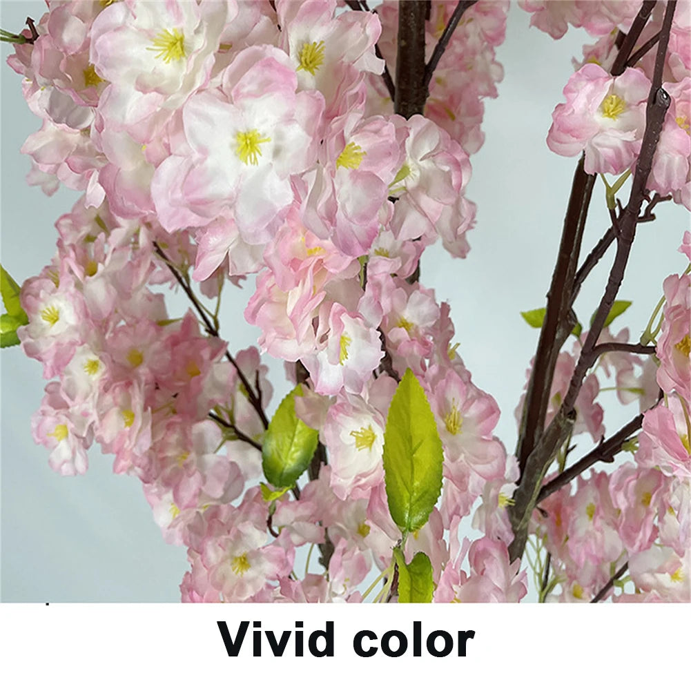 Twister.CK Artificial Cherry Blossom Tree Tall Potted Decor