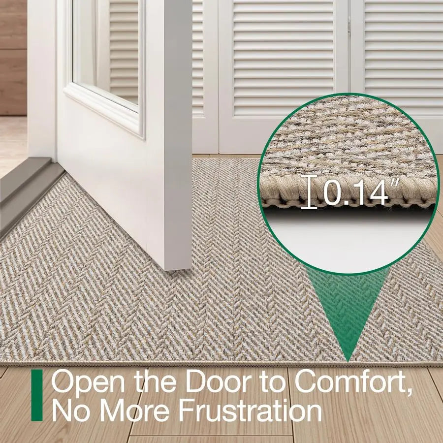 Ultra Thin Indoor Door Mat Non Slip Entryway Doormat