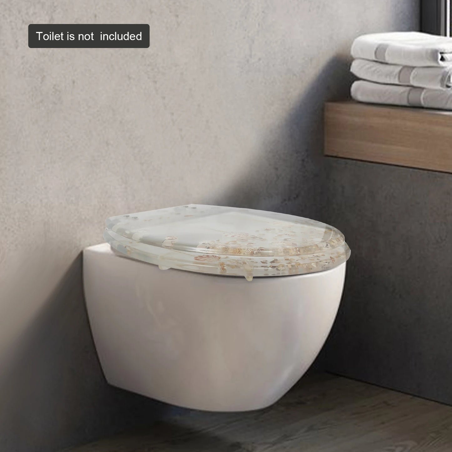 Resin Toilet Seat Cover With Hinged Lid Lavatory Cover Hotels