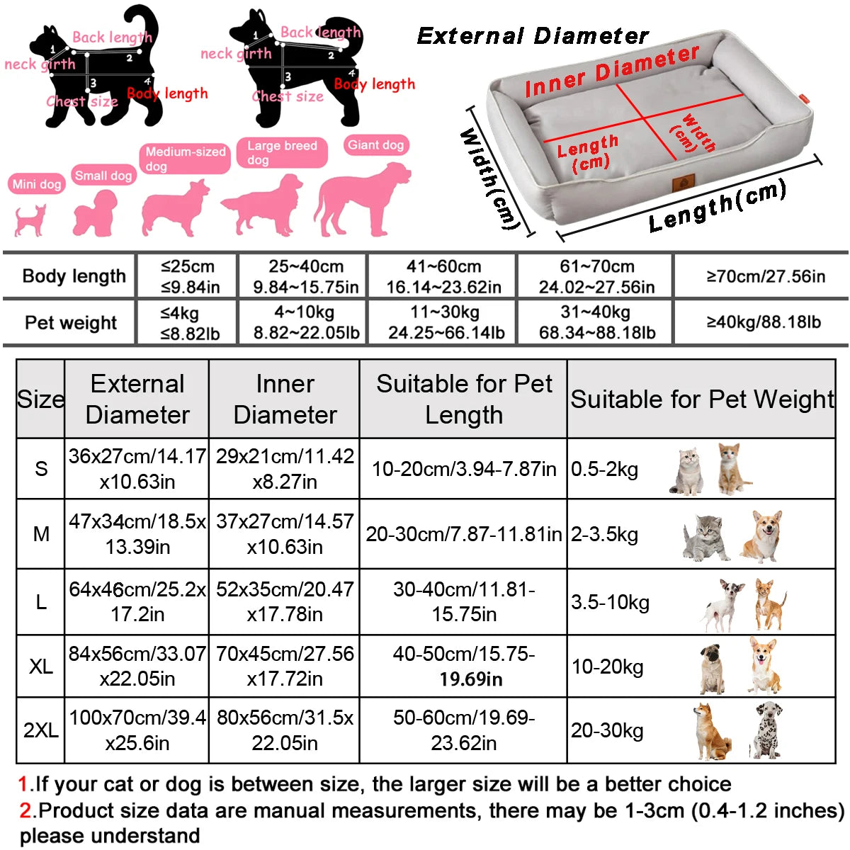 Four Season Square Dog Bed For Large Dog Waterproof Sofa