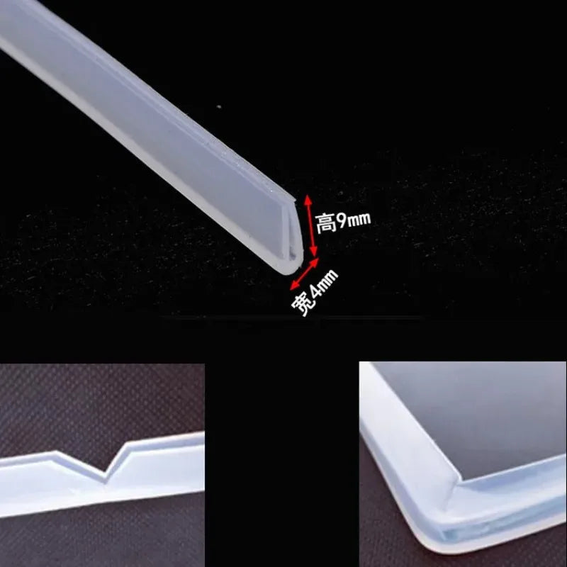 U Channel Silicone Rubber Shower Door Seal Edge Weatherstrip Trim