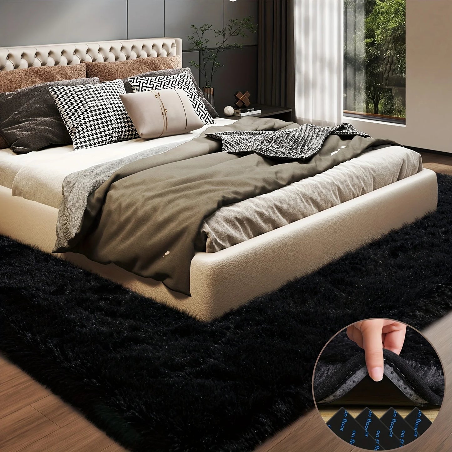 Super Soft Geometric Area Rug European Style Living Room Decor