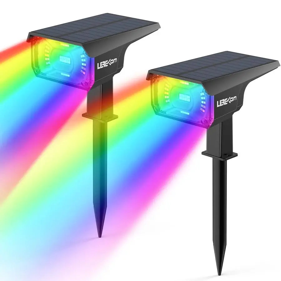 RGB Solar Landscape Path Lights Outdoor LED Spotlight