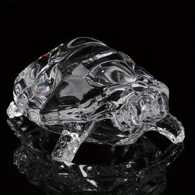 Crystal Turtle Ornament Mini Figurine For Home Office Desk Decor
