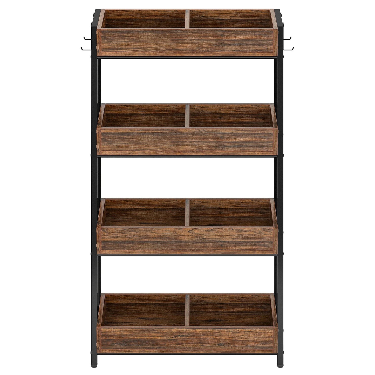 Tribesigns 4 Tier Wood Storage Shelves For Kitchen And Office