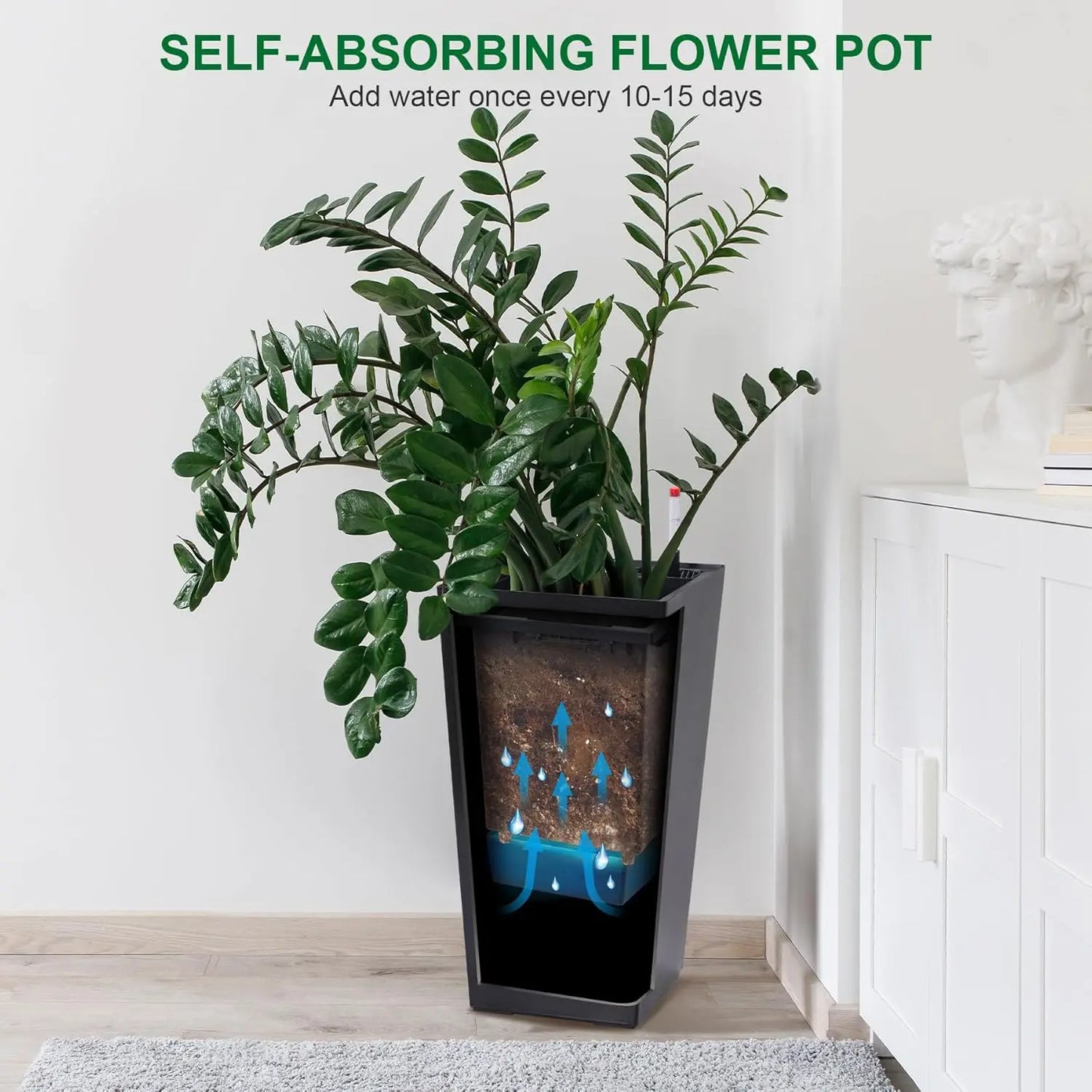 HobbyLane Two Pack Indoor Outdoor Planters With Shelf Insert