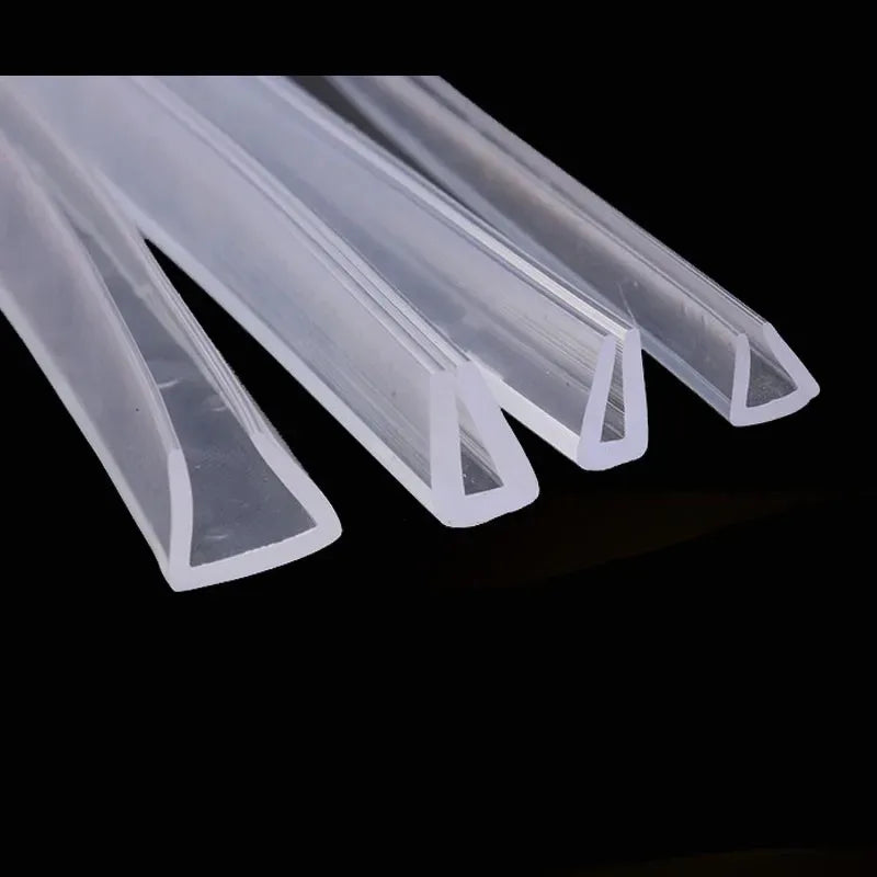 U Channel Silicone Rubber Shower Door Seal Edge Weatherstrip Trim