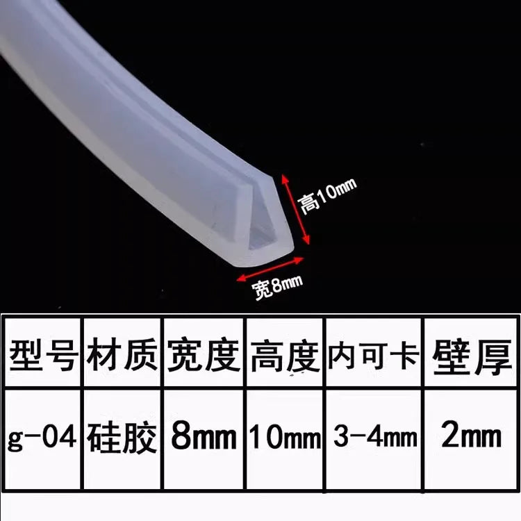U Channel Silicone Rubber Shower Door Seal Edge Weatherstrip Trim