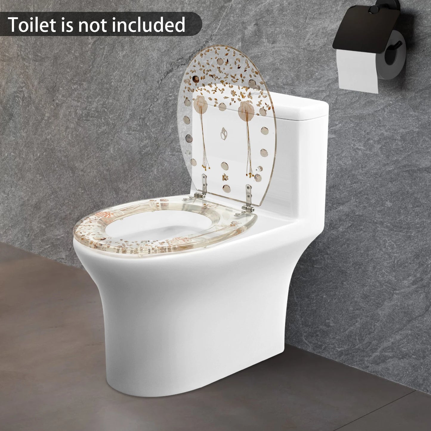 Resin Toilet Seat Cover With Hinged Lid Lavatory Cover Hotels