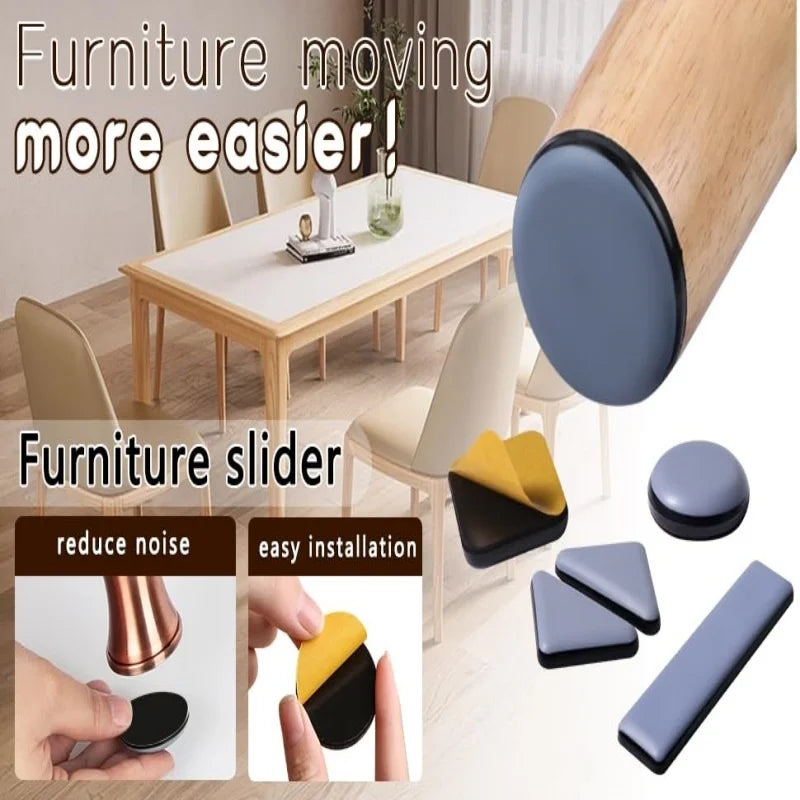 4Pcs Set Furniture Leg Slider Pads Anti Scratch Floor Protectors