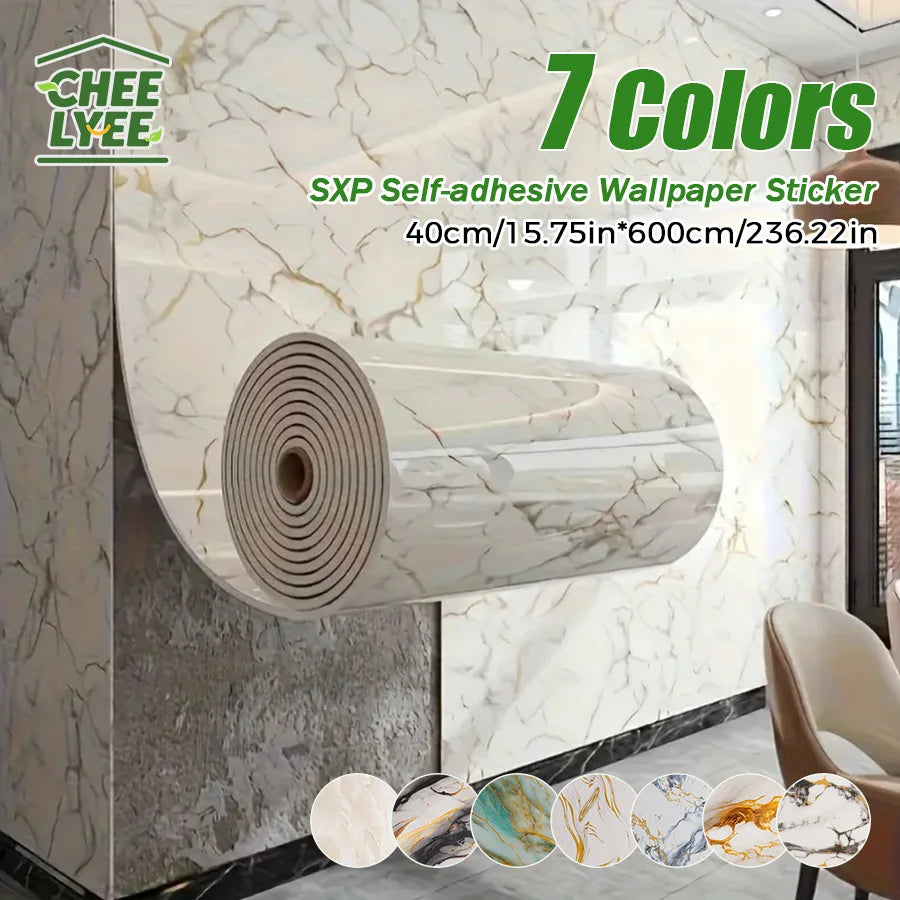 Self Adhesive Marble Wall Sticker Peel and Stick Modern Design