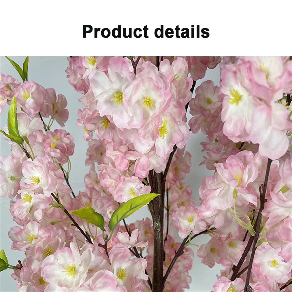 Twister.CK Artificial Cherry Blossom Tree Tall Potted Decor