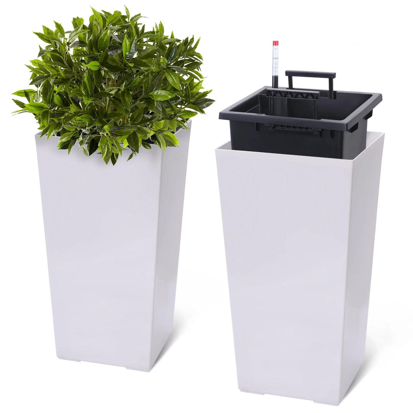 HobbyLane Two Pack Indoor Outdoor Planters With Shelf Insert