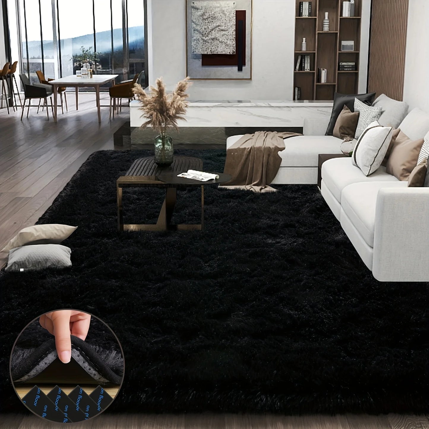 Super Soft Geometric Area Rug European Style Living Room Decor